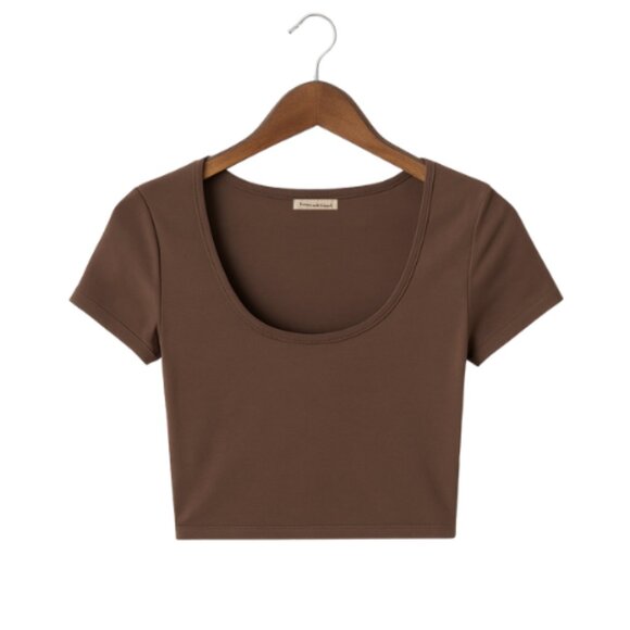 Lovers and Friends Coco Tee in Coco Brown NWT Size Small - Picture 4 of 4